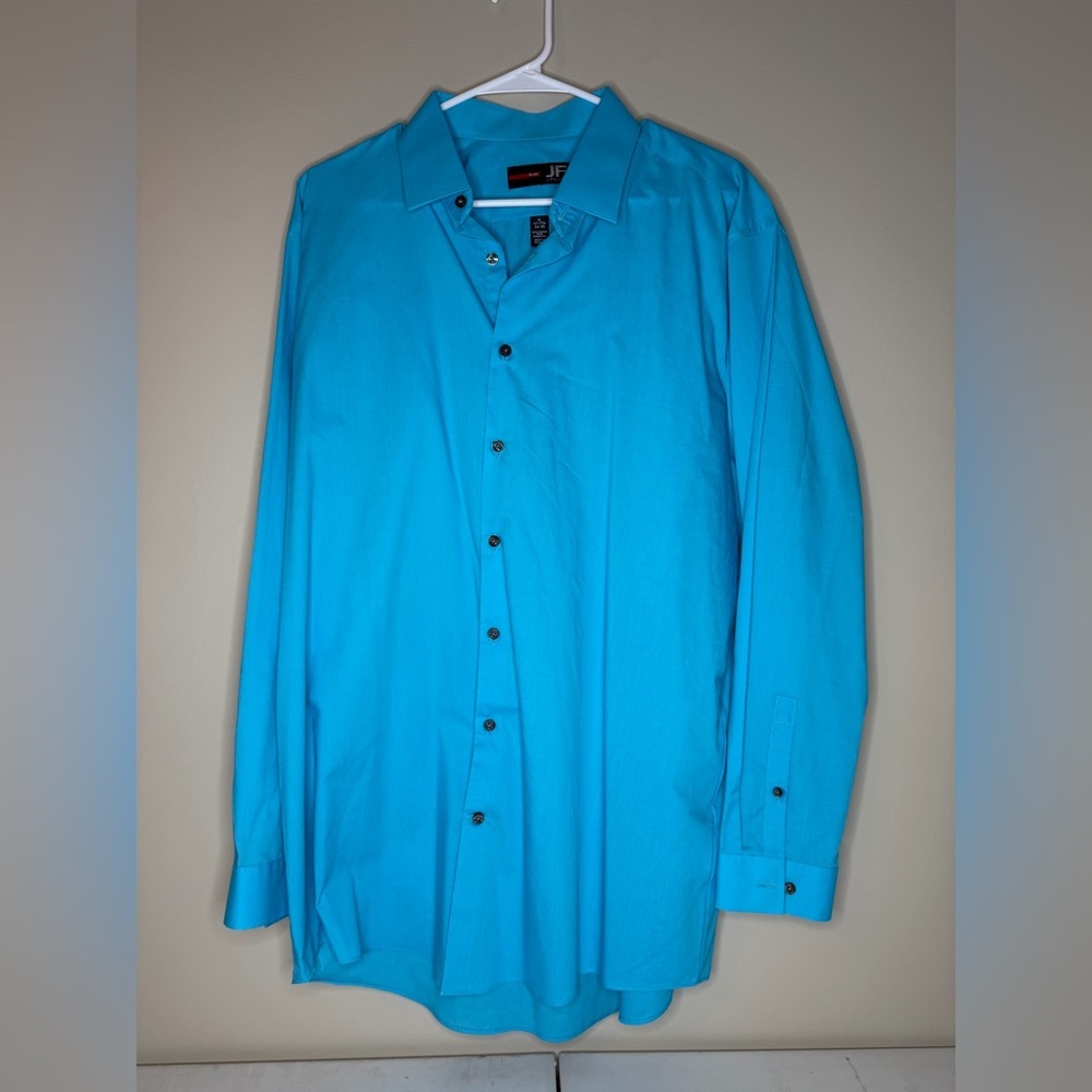 JF J.Ferrar Vibrant Blue Dress Shirt 34/35